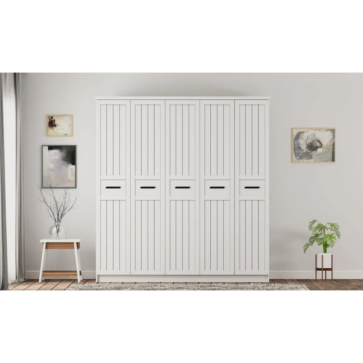 Vienna 5 Door Wardrobe-Wardrobe-Evuhome-Flat Pack (Self-Assembly)-Evuhome