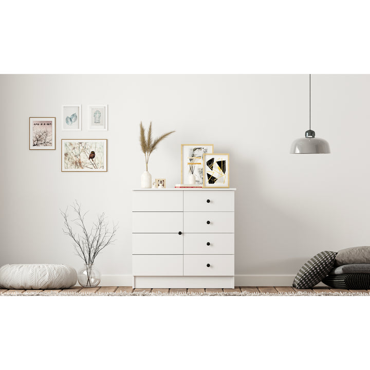 Sabro 1 Door 4 Drawer Sideboard Cabinet-Evuhome-Flat Pack (Self-Assembly)-Evuhome