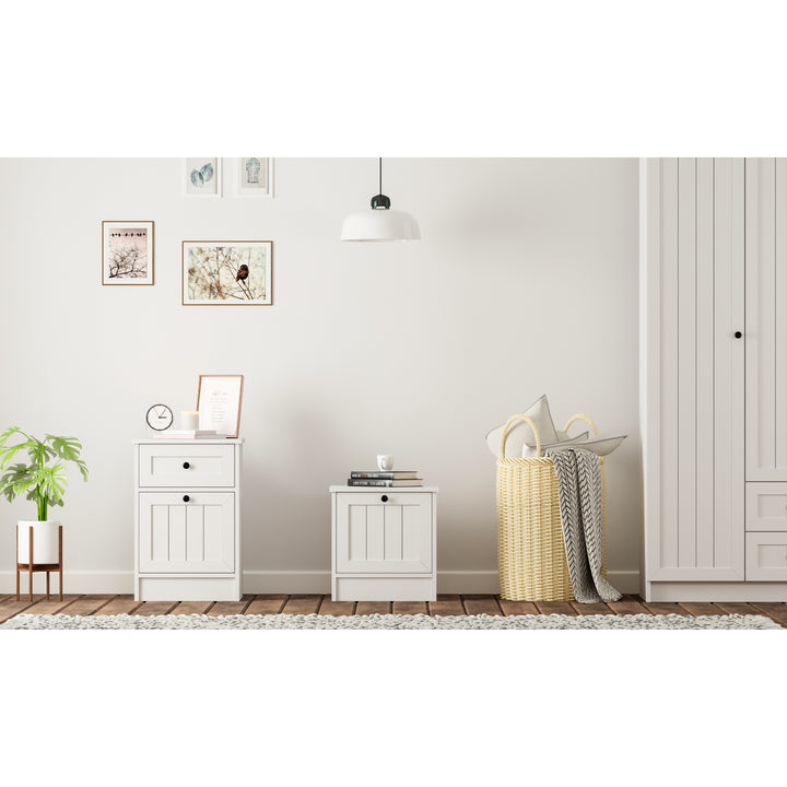 Vienna 1 Door Bedside Table-Evuhome-Flat Pack (Self-Assembly)-Evuhome