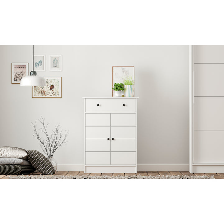 Sabro 2 Door 1 Drawer Sideboard Cabinet-Cabinet-Evuhome-Flat Pack (Self-Assembly)-Evuhome