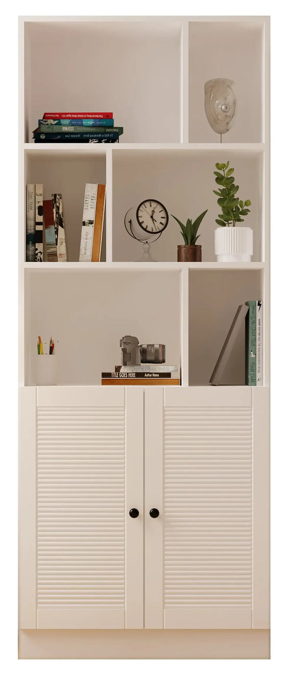 Elise White Bookcase-Evuhome-Flat Pack (Self-Assembly)-Evuhome
