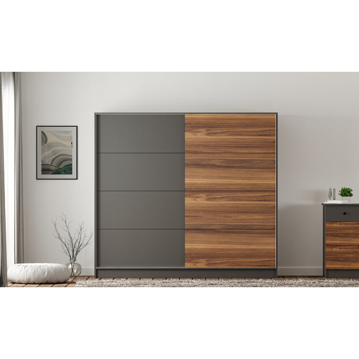Milano Xl Sliding Door Wardrobe-Wardrobe-Evuhome-Flat Pack (Self-Assembly)-Evuhome