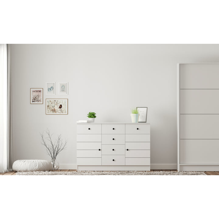 Sabro 2 Door 6 Drawer Sideboard Cabinet-Evuhome-Flat Pack (Self-Assembly)-Evuhome
