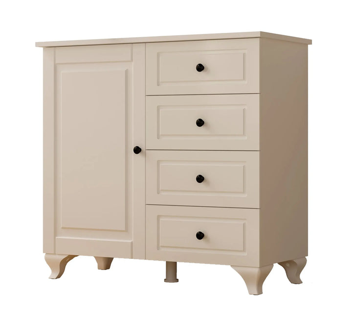 Maison 1 Door 4 Drawer Sideaboard Cabinet-Evuhome-Flat Pack (Self-Assembly)-Evuhome