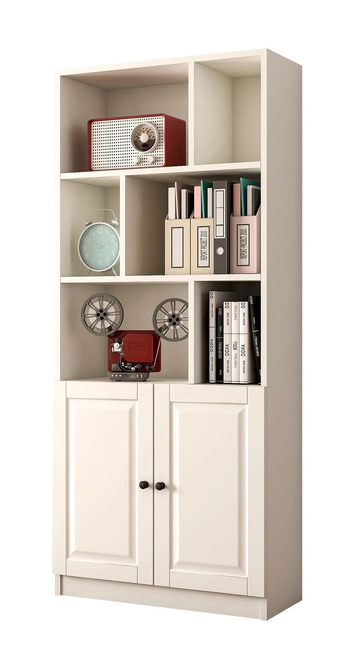 Maison White Bookcase-Evuhome-Flat Pack (Self-Assembly)-Evuhome