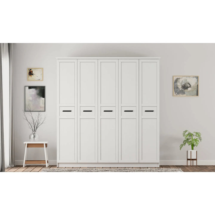 Daisy Xl 5 Door Wardrobe-Wardrobe-Evuhome-Flat Pack (Self-Assembly)-Evuhome
