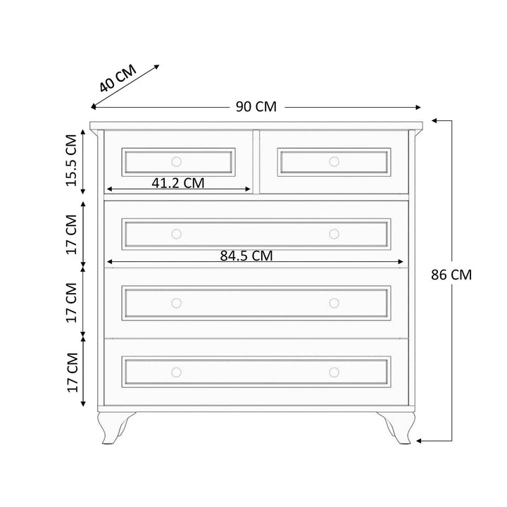 Maison White Bedroom Set 4 Door Wardrobe, Chest, Bedside-Wardrobe-Evuhome-Flat Pack (Self-Assembly)-Evuhome
