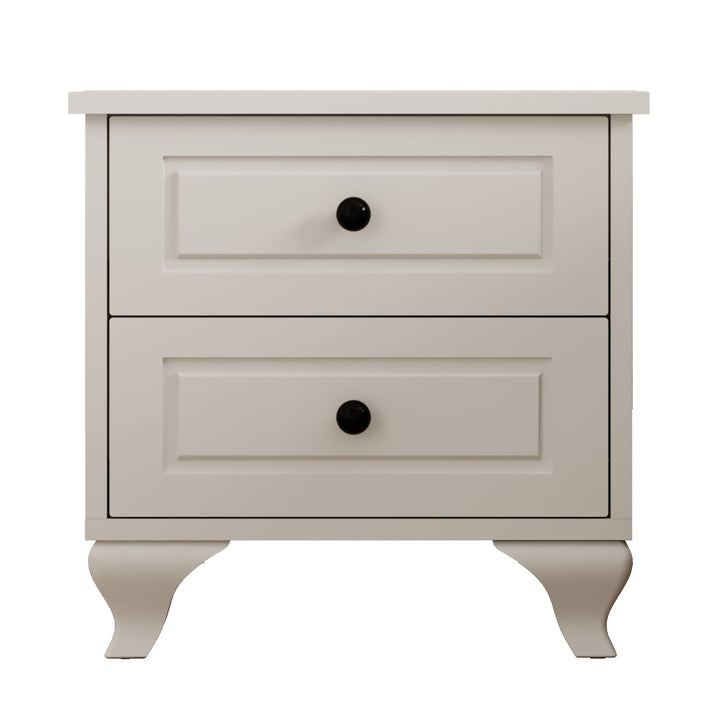 Maison White Bedroom Set 4 Door Wardrobe, Chest, Bedside-Wardrobe-Evuhome-Flat Pack (Self-Assembly)-Evuhome