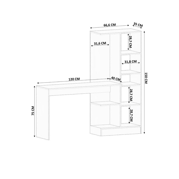 Maison Home Office Set-Evuhome-Flat Pack (Self-Assembly)-Evuhome