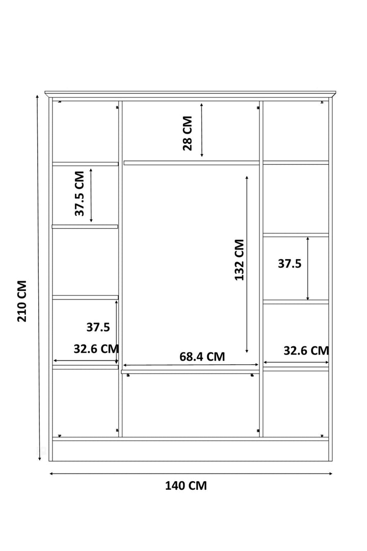 ROSE XL 4 Door 2 Drawer White Wardrobe-Wardrobe-Evuhome-Flat Pack (Self-Assembly)-Evuhome