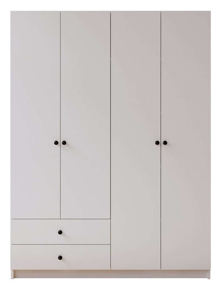 Ecu White Bedroom Set-Evuhome-Flat Pack (Self-Assembly)-Evuhome