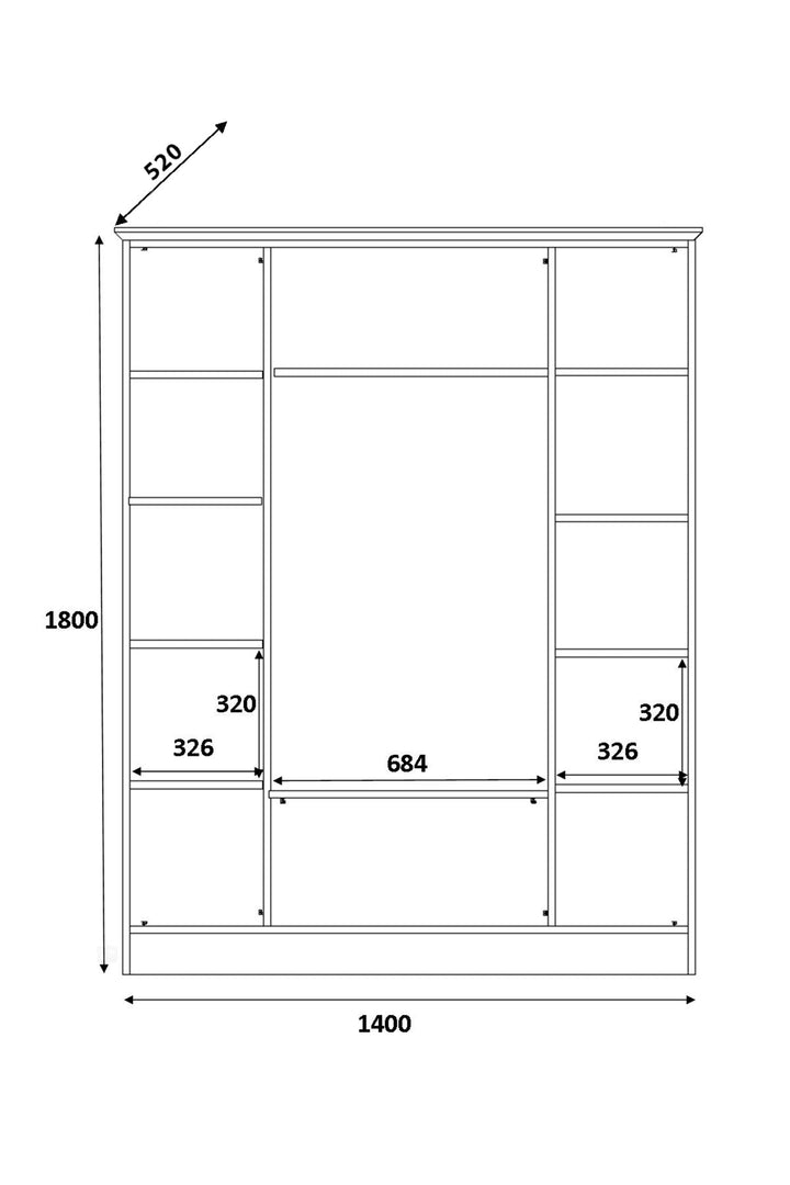 Juliet 4 Door 2 Drawer Mirrored White Wardrobe-Wardrobe-Evuhome-Flat Pack (Self-Assembly)-Evuhome
