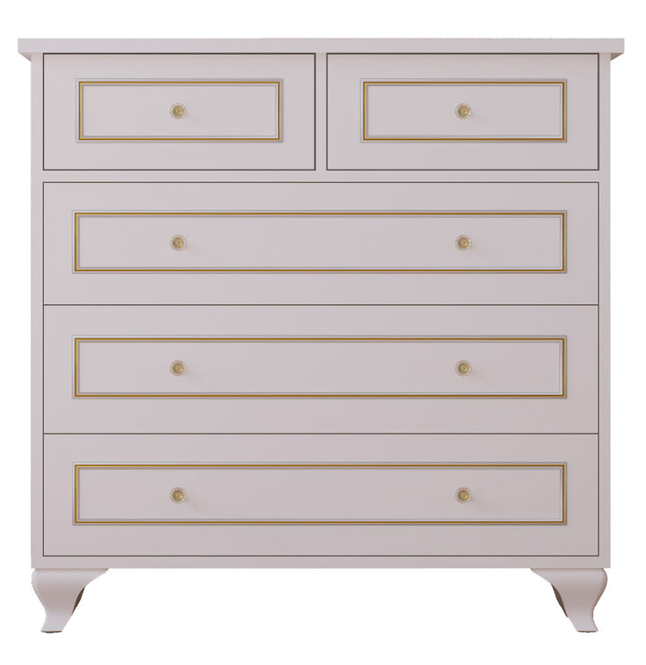 Marie Gold White Bedroom Set-Evuhome-Flat Pack (Self-Assembly)-Evuhome