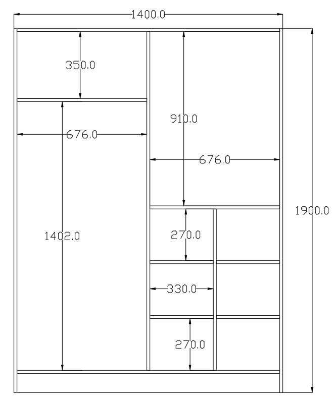 Marie Gold White Sliding Door Wardrobe-Wardrobe-Evuhome-Flat Pack (Self-Assembly)-Evuhome