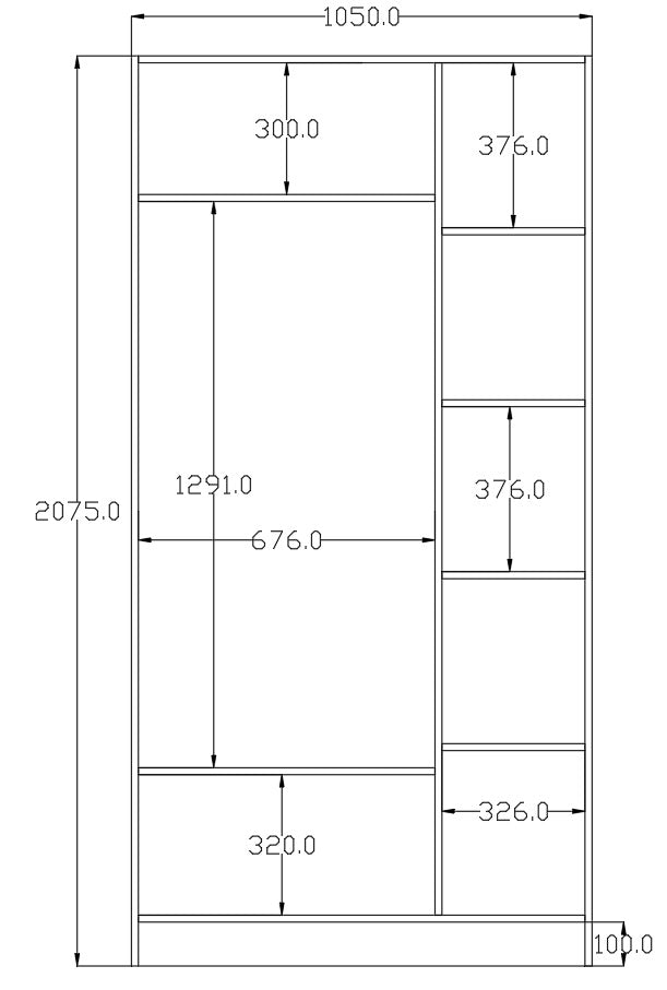 Marie Xl 3 Door 2 Drawer Mirrored Gold White Wardrobe-Wardrobe-Evuhome-Flat Pack (Self-Assembly)-Evuhome