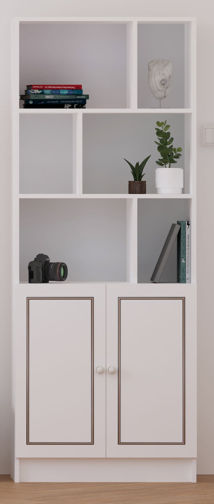 Clement Bookcase-Evuhome-Flat Pack (Self-Assembly)-Evuhome