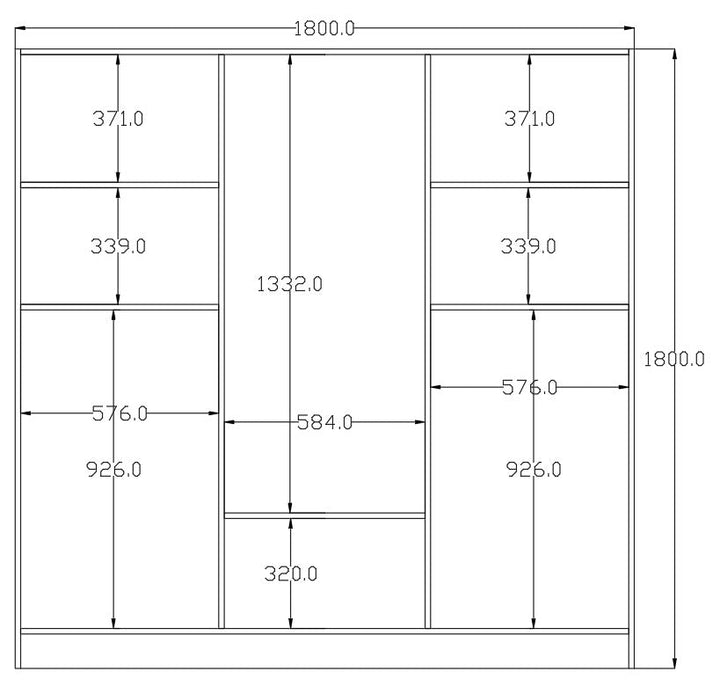 Bergen 6 Door 2 Drawer White Wardrobe-Wardrobe-Evuhome-Flat Pack (Self-Assembly)-Evuhome