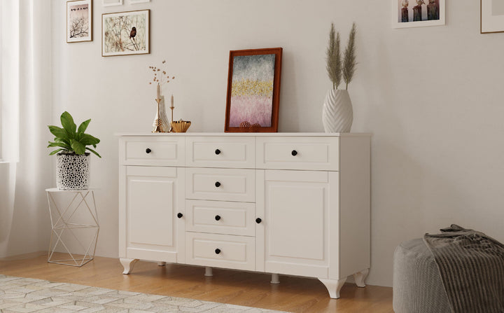 Maison 2 Door 6 Drawer Sideaboard Cabinet-Evuhome-Flat Pack (Self-Assembly)-Evuhome