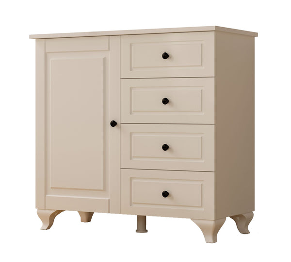 Maison 1 Door 4 Drawer Sideaboard Cabinet-Evuhome-Flat Pack (Self-Assembly)-Evuhome