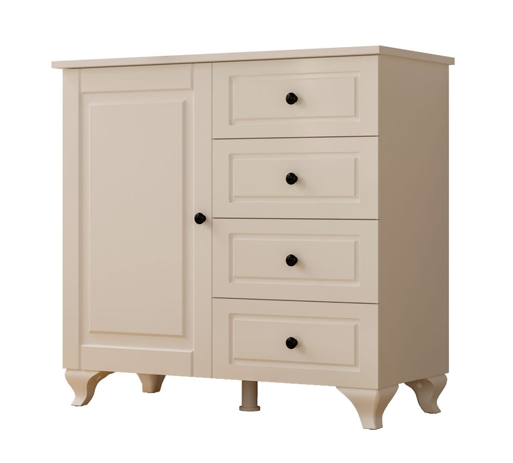 Maison 1 Door 4 Drawer Sideaboard Cabinet-Evuhome-Flat Pack (Self-Assembly)-Evuhome