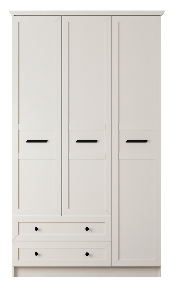 Daisy 3 Door 2 Drawer Wardrobe-Wardrobe-Evuhome-Flat Pack (Self-Assembly)-Evuhome