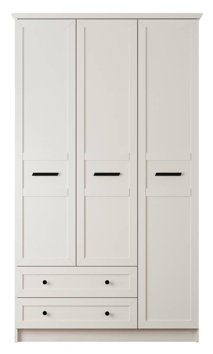 Daisy 3 Door 2 Drawer Wardrobe-Wardrobe-Evuhome-Flat Pack (Self-Assembly)-Evuhome