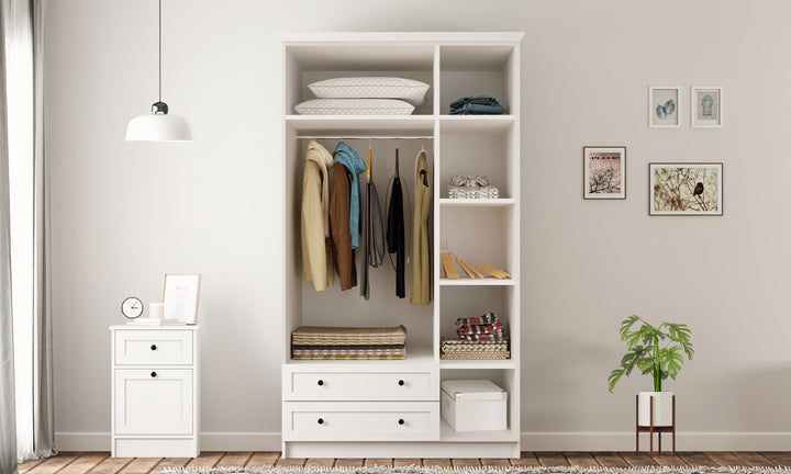 Daisy 3 Door 2 Drawer Wardrobe-Wardrobe-Evuhome-Flat Pack (Self-Assembly)-Evuhome