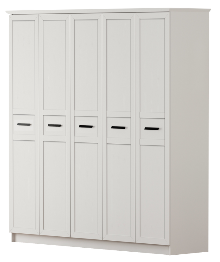 Daisy 5 Door Wardrobe-Wardrobe-Evuhome-Flat Pack (Self-Assembly)-Evuhome
