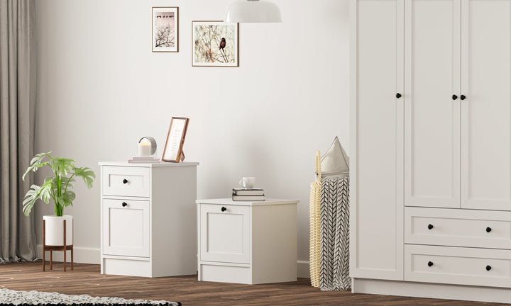 Daisy 1 Door Bedside Table-Evuhome-Flat Pack (Self-Assembly)-Evuhome