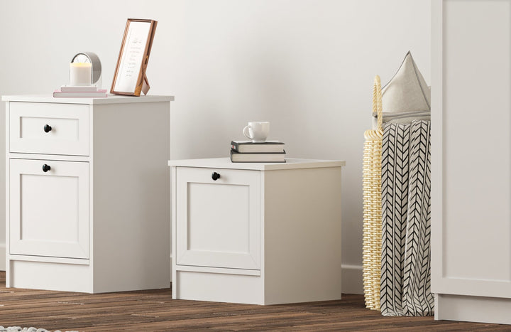 Daisy 1 Door Bedside Table-Evuhome-Flat Pack (Self-Assembly)-Evuhome