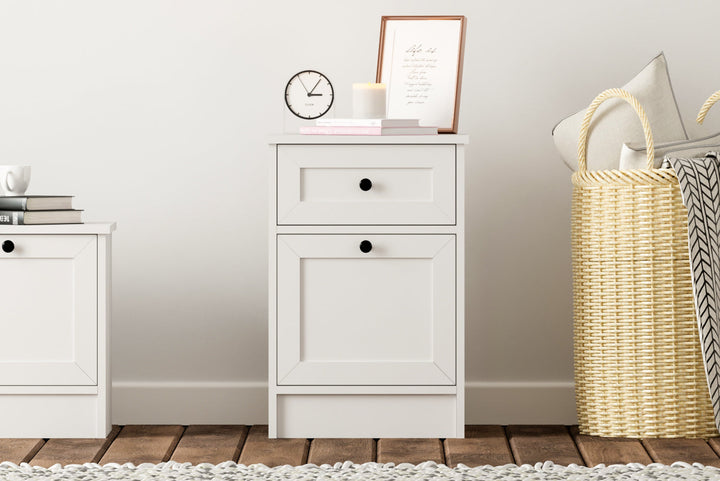 Daisy 1 Door 1 Drawer Bedside Table-Evuhome-Flat Pack (Self-Assembly)-Evuhome