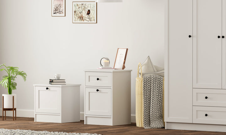 Daisy 1 Door 1 Drawer Bedside Table-Evuhome-Flat Pack (Self-Assembly)-Evuhome