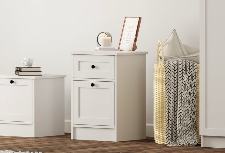 Daisy 1 Door 1 Drawer Bedside Table-Evuhome-Flat Pack (Self-Assembly)-Evuhome