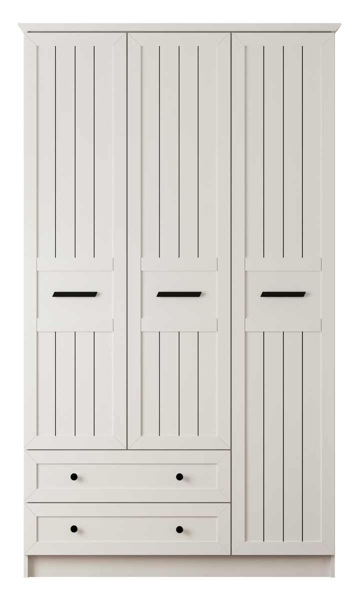 Vienna Xl 3 Door 2 Drawer Wardrobe-Wardrobe-Evuhome-Flat Pack (Self-Assembly)-Evuhome