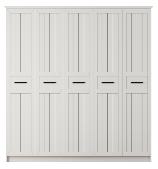 Vienna 5 Door Wardrobe-Wardrobe-Evuhome-Flat Pack (Self-Assembly)-Evuhome