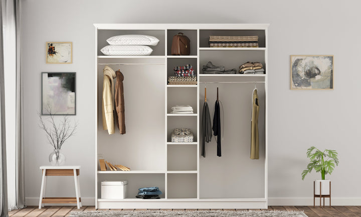 Vienna 5 Door Wardrobe-Wardrobe-Evuhome-Flat Pack (Self-Assembly)-Evuhome