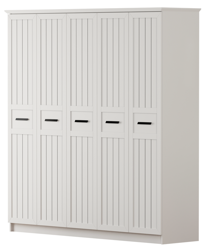 Vienna 5 Door Wardrobe-Wardrobe-Evuhome-Flat Pack (Self-Assembly)-Evuhome