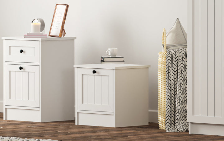 Vienna 1 Door Bedside Table-Evuhome-Flat Pack (Self-Assembly)-Evuhome