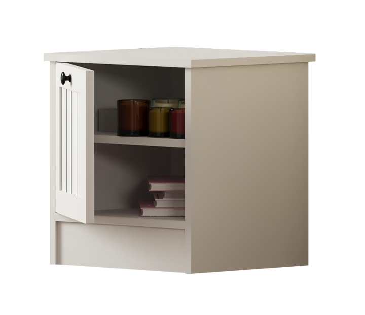 Vienna 1 Door Bedside Table-Evuhome-Flat Pack (Self-Assembly)-Evuhome