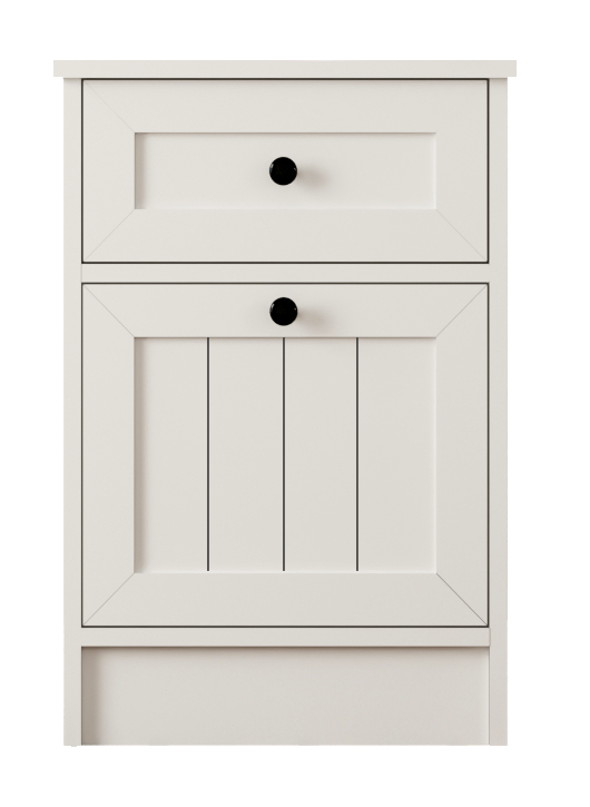 Vienna 1 Door 1 Drawer Bedside Table-Evuhome-Flat Pack (Self-Assembly)-Evuhome