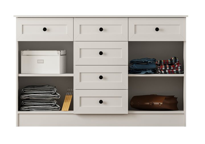 Vienna 2 Door 6 Drawer Sideboard Cabinet-Evuhome-Flat Pack (Self-Assembly)-Evuhome