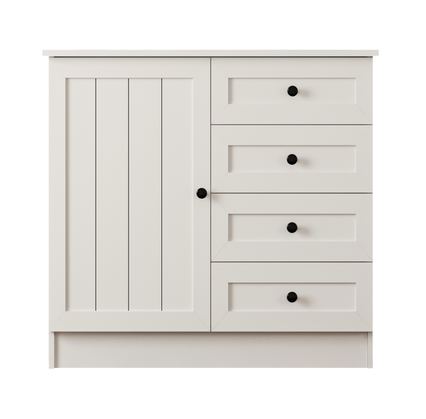 Vienna 1 Door 4 Drawer Sideboard Cabinet-Evuhome-Flat Pack (Self-Assembly)-Evuhome