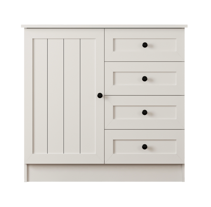 Vienna 1 Door 4 Drawer Sideboard Cabinet-Evuhome-Flat Pack (Self-Assembly)-Evuhome