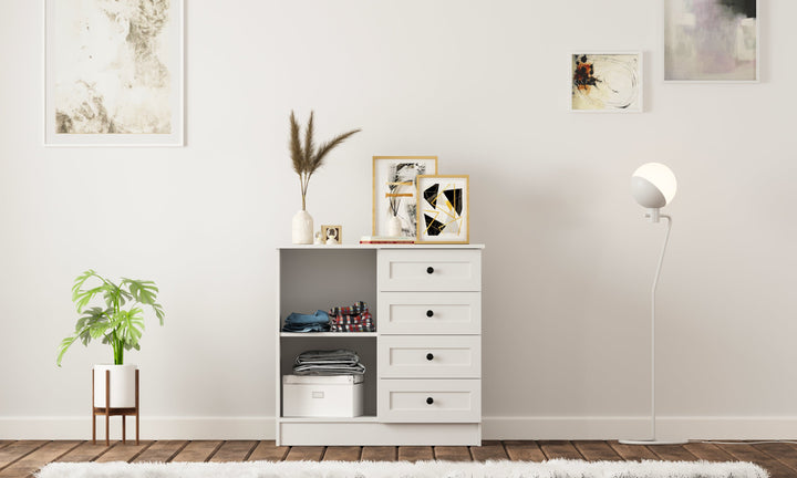 Vienna 1 Door 4 Drawer Sideboard Cabinet-Evuhome-Flat Pack (Self-Assembly)-Evuhome