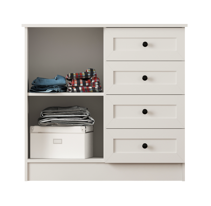 Vienna 1 Door 4 Drawer Sideboard Cabinet-Evuhome-Flat Pack (Self-Assembly)-Evuhome