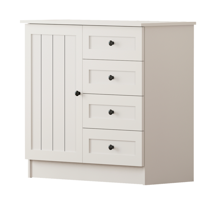 Vienna 1 Door 4 Drawer Sideboard Cabinet-Evuhome-Flat Pack (Self-Assembly)-Evuhome