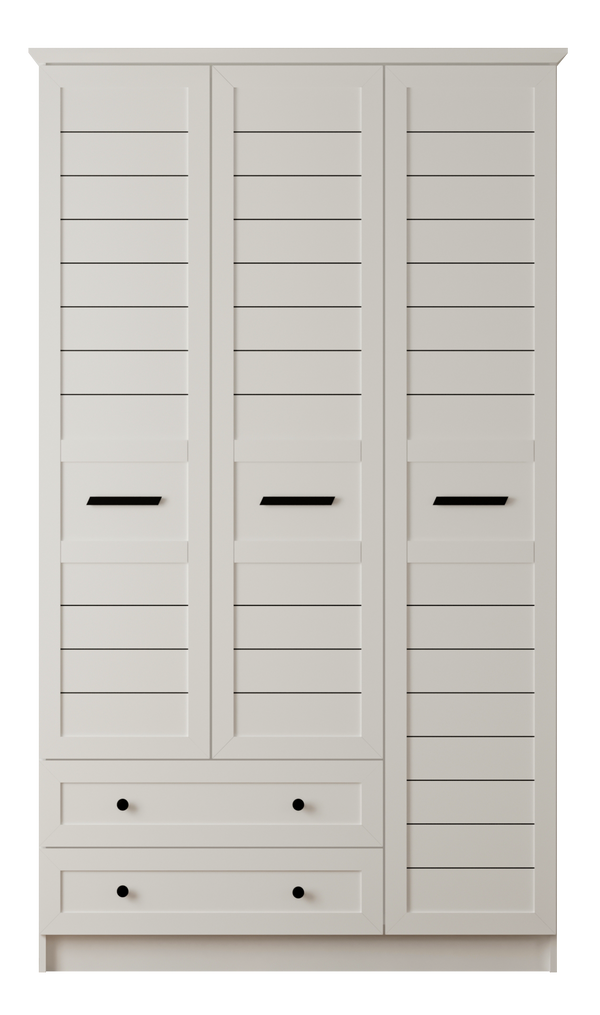 Venice 3 Door 2 Drawer Wardrobe-Wardrobe-Evuhome-Flat Pack (Self-Assembly)-Evuhome