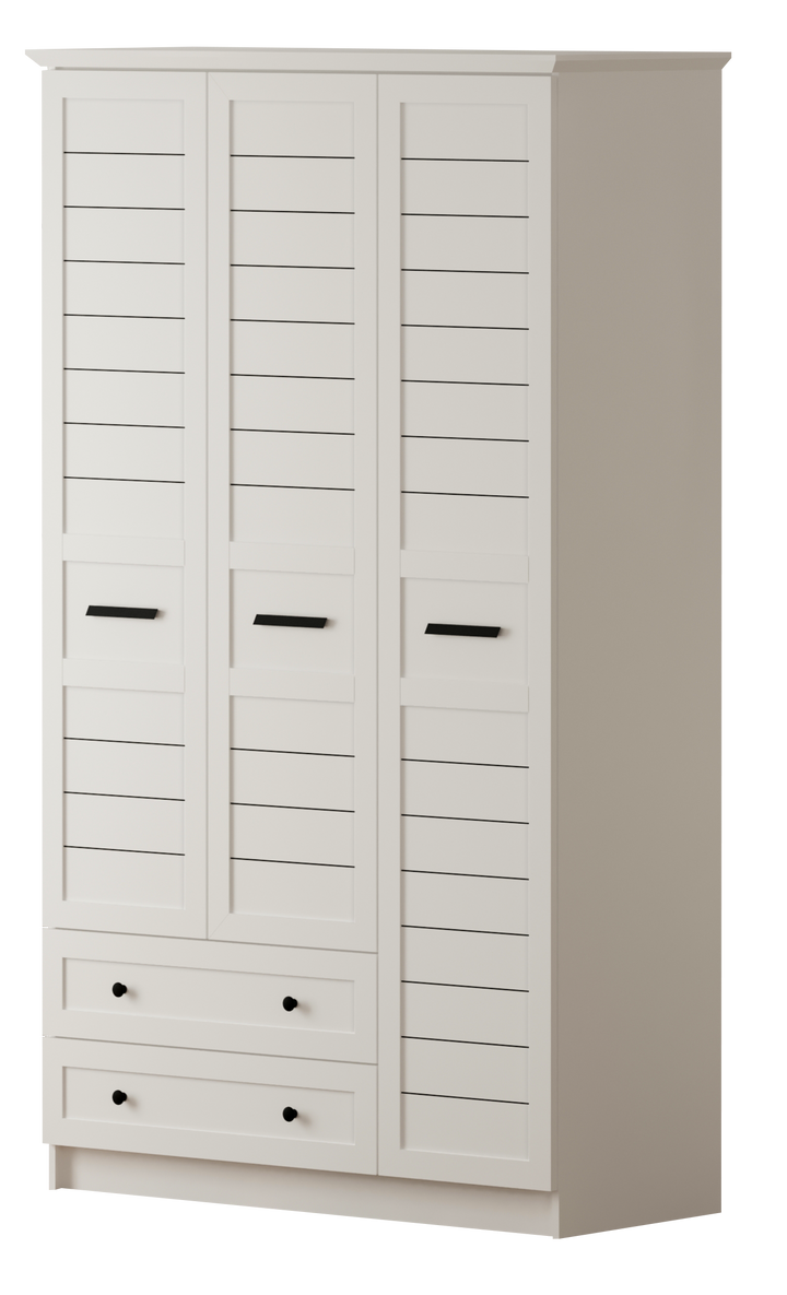 Venice 3 Door 2 Drawer Wardrobe-Wardrobe-Evuhome-Flat Pack (Self-Assembly)-Evuhome