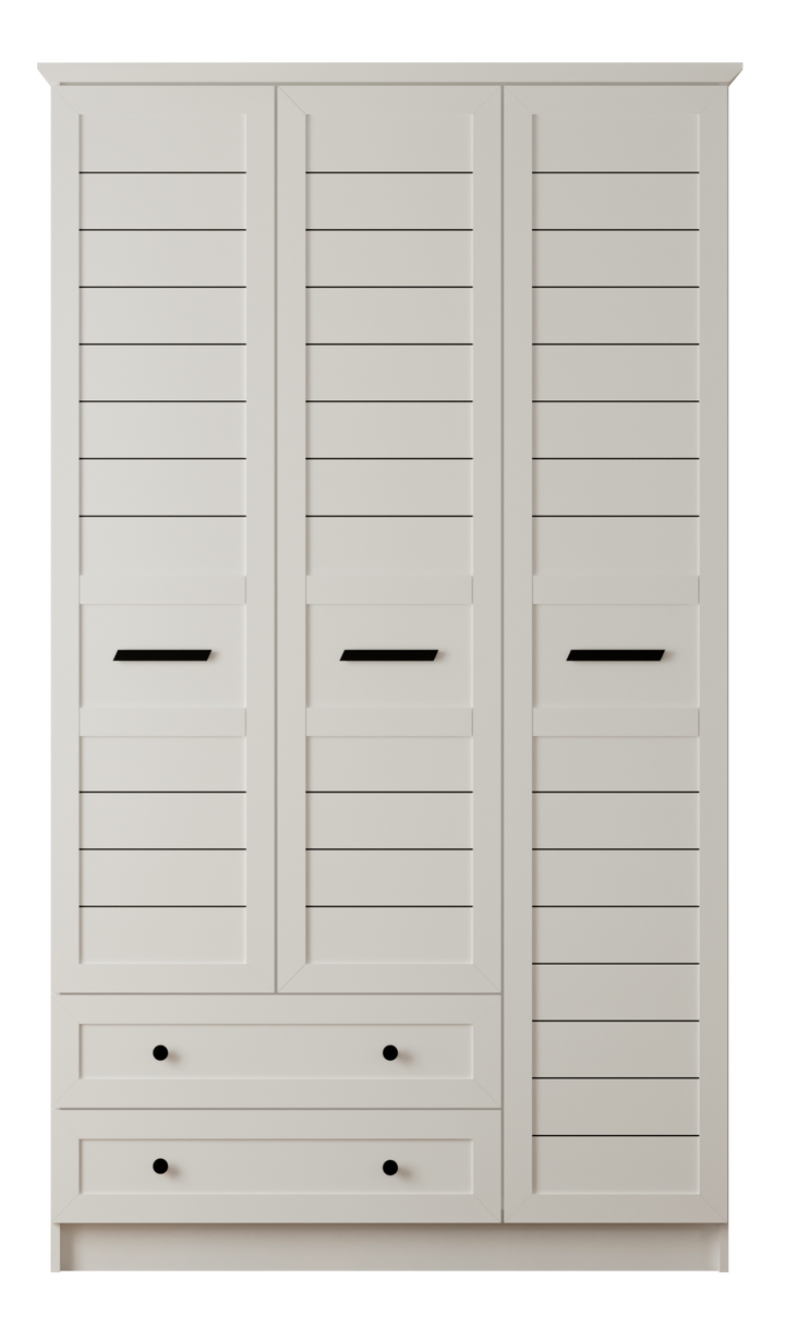Venice Xl 3 Door 2 Drawer Wardrobe-Wardrobe-Evuhome-Flat Pack (Self-Assembly)-Evuhome