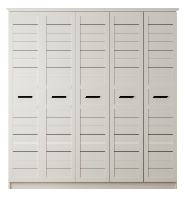 Venice 5 Door Wardrobe-Wardrobe-Evuhome-Flat Pack (Self-Assembly)-Evuhome